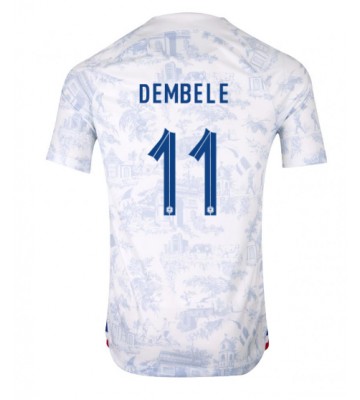 Frankrig Ousmane Dembele #11 Replika Udebanetrøje VM 2022 Kortærmet